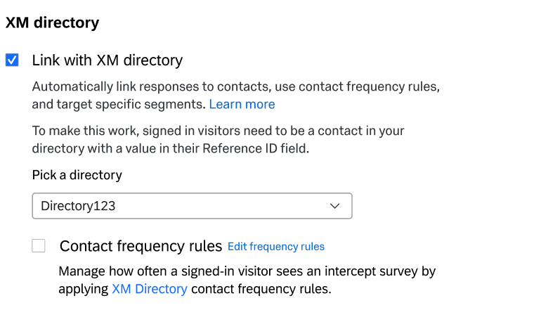 Settings that say "Link with XM Directory" and then let you choose from your multitude of directories
